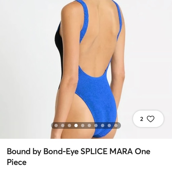Blue and Black One Piece Swimsuit - Picture 5 of 15